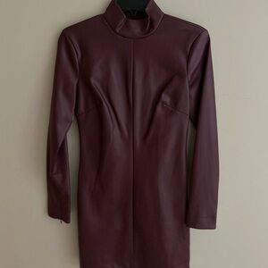 NWT STAUD Burgundy Long Sleeve Dress